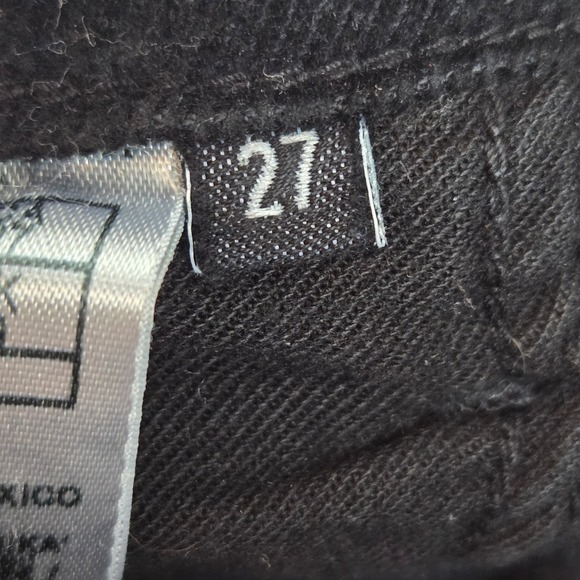 Guess Kate Skinny Corduroy Pants Womens 27 Black Low Rise Stretch Jeans - Picture 7 of 11